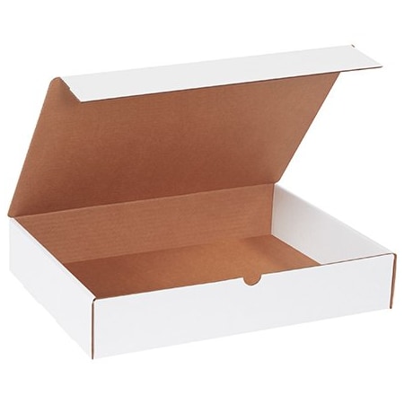 Box Packaging Corrugated Literature Mailers, 16L x 12W x 3H, White, PK50 ML16123
